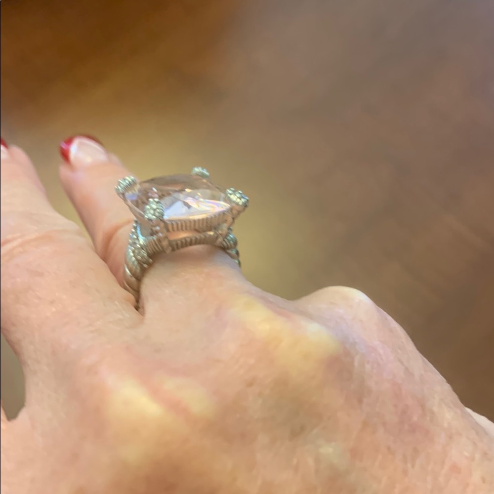 Judith Ripka Sterling pink ring
